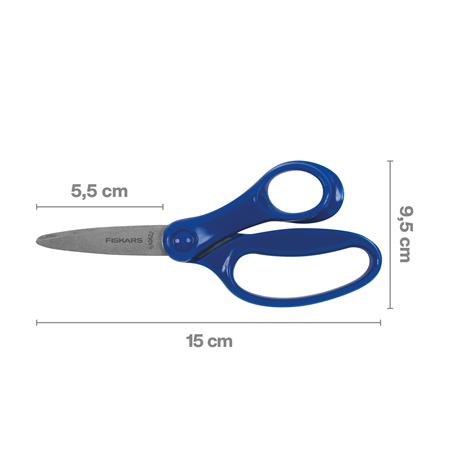 Olló, iskolai, 15 cm, FISKARS, kék - Image 4