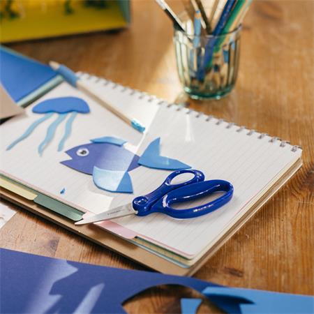 Olló, iskolai, 15 cm, FISKARS, kék - Image 6
