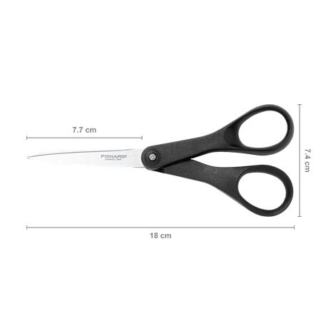 Olló, papírvágó, 18 cm, FISKARS "Essential", fekete - Image 3