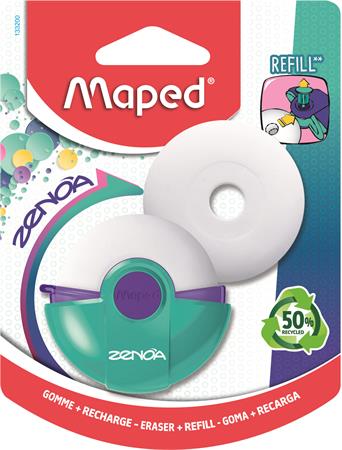 Radír, műanyag tokos, utántöltővel, MAPED "Zenoa", vegyes színek - Image 2