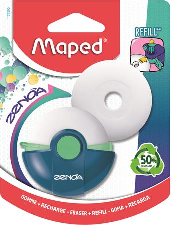 Radír, műanyag tokos, utántöltővel, MAPED "Zenoa", vegyes színek - Image 4