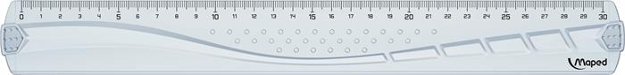 Vonalzó, műanyag, 30 cm, MAPED "Geometric" - Image 2