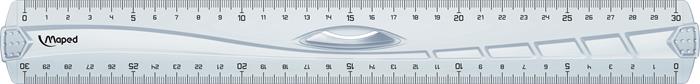 Vonalzó, műanyag, 30 cm, MAPED "Geometric" - Image 2
