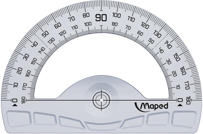 Szögmérő, műanyag, 180°, MAPED "Geometric" - Image 2