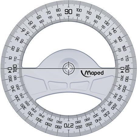 Szögmérő, műanyag, 360°, MAPED "Geometric" - Image 2