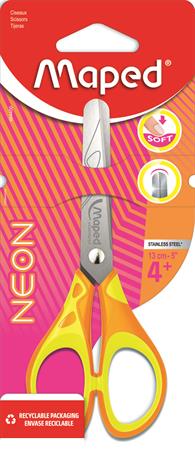 Olló, iskolai, 13 cm, MAPED "Soft Neon", vegyes színek - Image 2