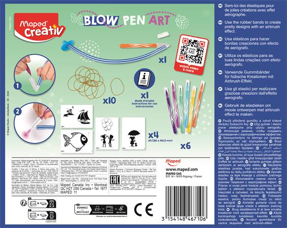 Fújós filctoll készlet, pop, MAPED CREATIV "Blow pen Art" - Image 3