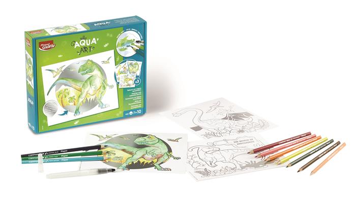 Akvarell festőkészlet, dinoszaurusz, MAPED CREATIV "Aqua Art" - Image 2