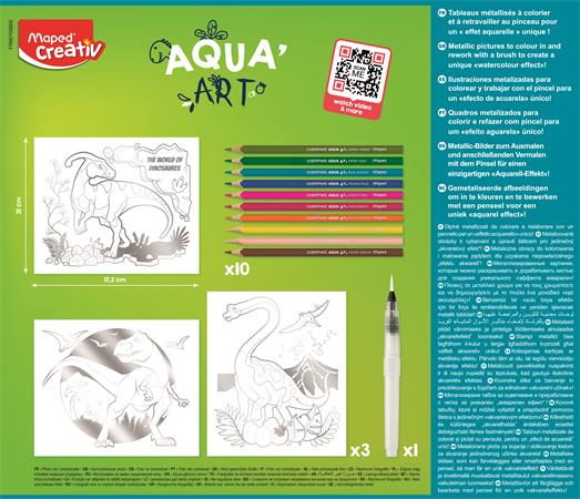 Akvarell festőkészlet, dinoszaurusz, MAPED CREATIV "Aqua Art" - Image 4