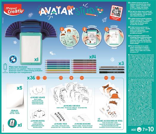 Kreatív rajzkészlet kiegészítőkkel, MAPED CREATIV "Avatar Studio" - Image 3
