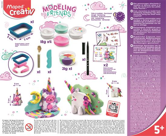 Modellező gyurmakészlet, levegőre száradó, mágikus, MAPED CREATIV "Modeling Friends Magical" - Image 2