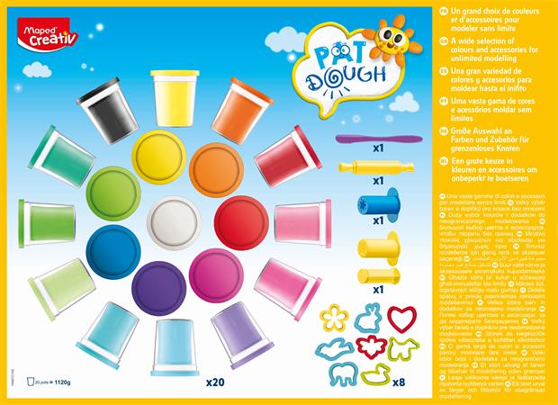 Gyurma és formázó készlet, 32 darabos, MAPED CREATIV "Pat Dough" - Image 3