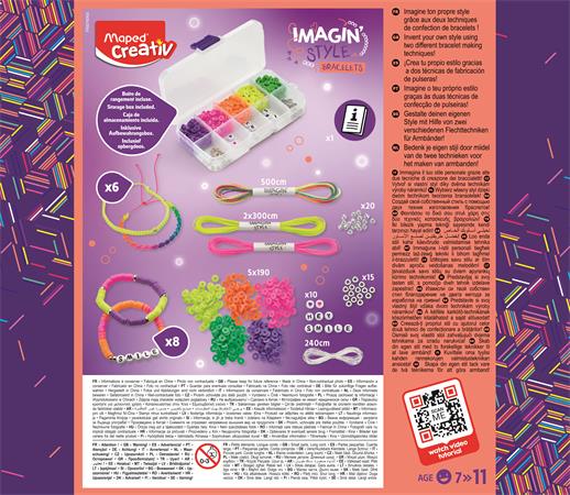 Karkötő készítő készlet, neon, MAPED CREATIV "Imagin` Style" - Image 3