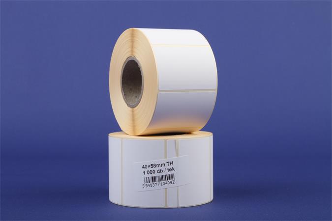Etikett, thermo, 40x58 mm, 1000 etikett/tekercs, fehér - Image 2