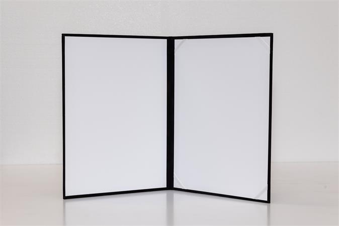 Oklevéltartó, A4, exkluzív, plüss, aranyozva, fekete - Image 3