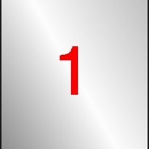 Etikett, 210x297 mm, poliészter, időjárásálló, APLI, ezüst, 20 etikett/csomag