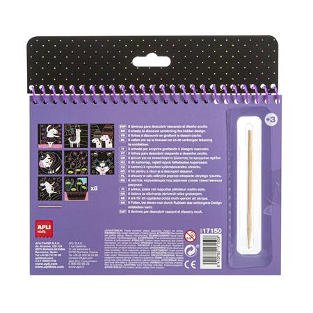 Képkarcoló füzet, APLI Kids "Magic Scratch", unikornis - Image 2