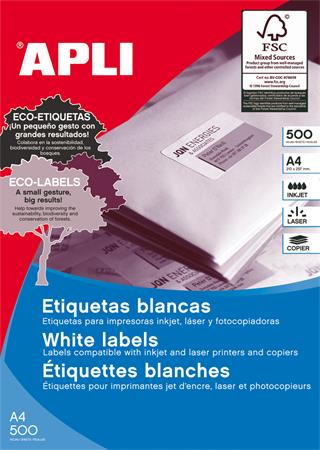 Etikett, univerzális, 52,5x29,7 mm, APLI, 20000 etikett/csomag - Image 2