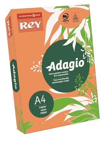 Másolópapír, színes, A4, 80 g, REY "Adagio", neon mandarin - Image 2