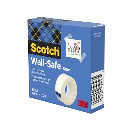 Ragasztószalag, 19 mm x 33 m, eltávolítható, 3M SCOTCH "Wall-Safe"
