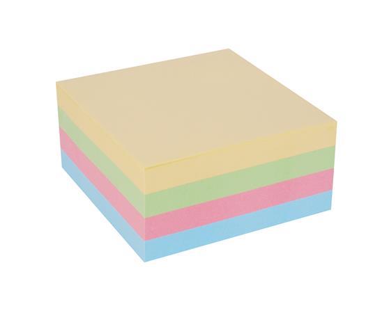 Öntapadó jegyzettömb, 75x75 mm, 400 lap, VICTORIA OFFICE, pasztell - Image 3
