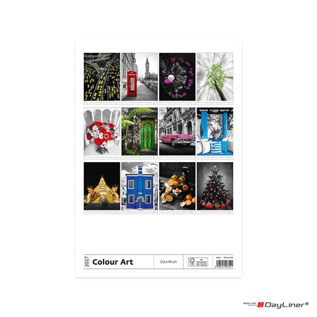 Naptár, fali, DAYLINER "Colour Art" - Image 2