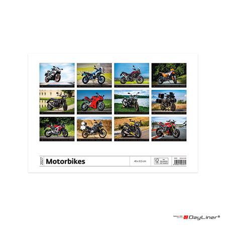 Naptár, fali, DAYLINER, "Motorbikes" - Image 2
