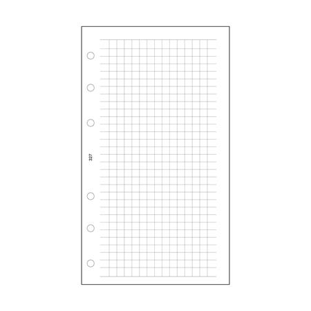 Kalendárium betét, jegyzetlap, "S", kockás, SATURNUS, fehér