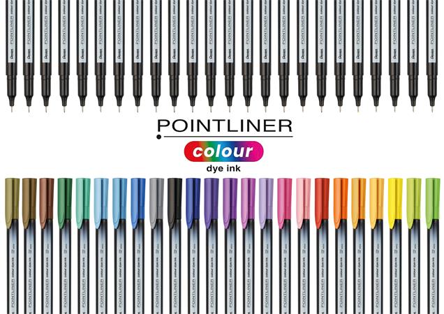 Tűfilc készlet, 0,4 mm, PENTEL "Pointliner", 24 különböző szín - Image 2