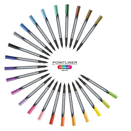 Tűfilc készlet, 0,4 mm, PENTEL "Pointliner", 24 különböző szín - Image 3