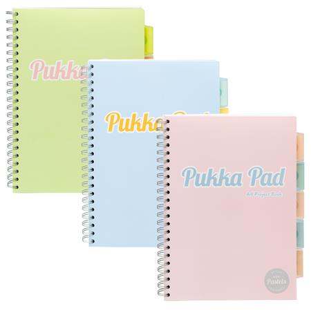 Spirálfüzet, A4, vonalas, 100 lap, PUKKA PAD "Pastel project book", vegyes szín - Image 7
