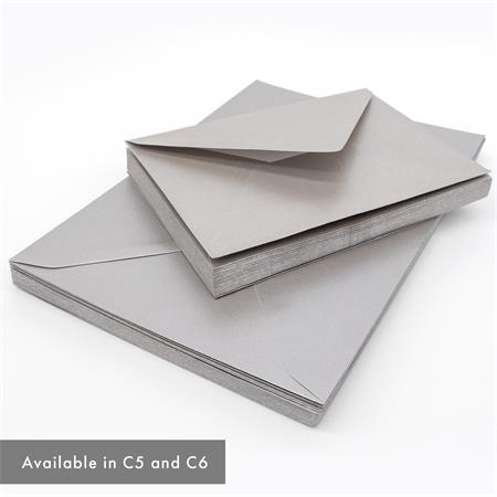 Boríték, C6, enyvezett, PUKKA PAD "Silver", ezüst - Image 3