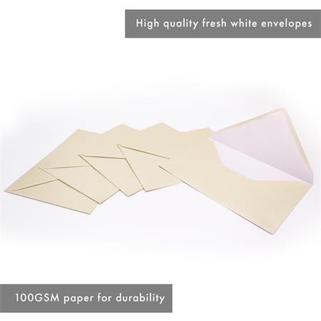 Boríték, C6, enyvezett, PUKKA PAD "Fresh White", elefántcsont fehér - Image 2