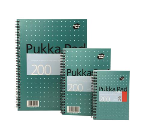 Spirálfüzet, A6, vonalas, 100 lap, PUKKA PAD, "Metallic Jotta" - Image 2