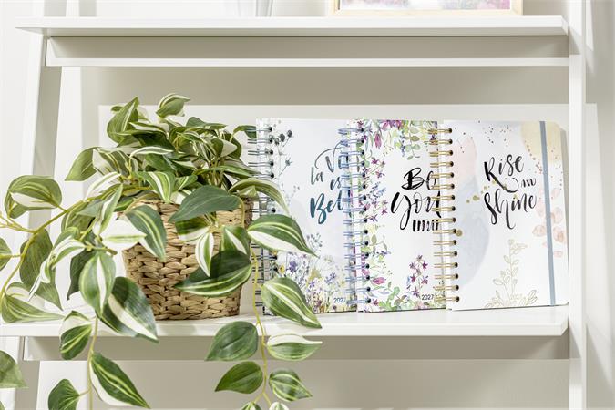 Naptár, spirál, A5, heti, 2027, kemény borító, SIGEL "Jolie", Summer Tangle - Image 2