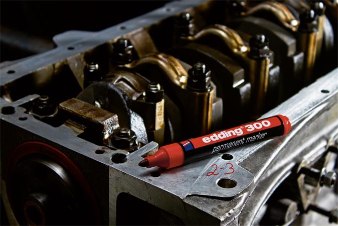 Alkoholos marker, 1,5-3 mm, kúpos, EDDING "300", fekete - Image 7