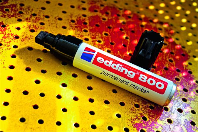 Alkoholos marker, 4-12 mm, vágott, EDDING "800", fekete - Image 4