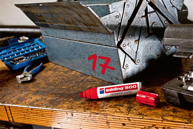Alkoholos marker, 4-12 mm, vágott, EDDING "800", fekete - Image 7