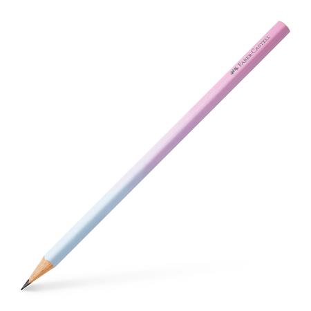 Grafitceruza, B, háromszögletű, FABER-CASTELL "Flow", rózsa-égkék - Image 2