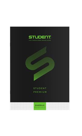 Füzet, tűzött, A4, kockás, 32 lap, ICO "Student Premium", "87-32", fekete - Image 4