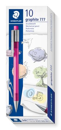 Nyomósirón, 0,5 mm, STAEDTLER "Graphite 777", magenta - Image 2