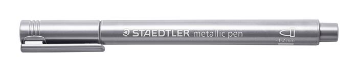 Dekormarker, 1-2 mm, kúpos, STAEDTLER "8323", ezüst - Image 2
