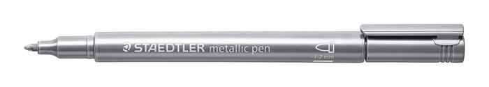 Dekormarker, 1-2 mm, kúpos, STAEDTLER "8323", ezüst - Image 3