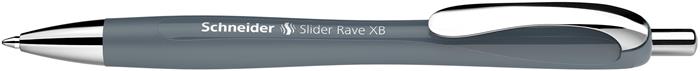 Golyóstoll, 0,7 mm, nyomógombos, SCHNEIDER "Slider Rave XB", szürke - Image 2