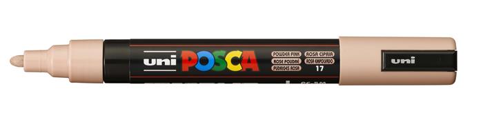 Dekormarker, 1,8-2,5 mm, UNI "Posca PC-5M", púder rózsaszín - Image 2