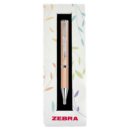 Golyóstoll, 0,24 mm, teleszkópos, barack tolltest, ZEBRA "SL-F1", kék - Image 6
