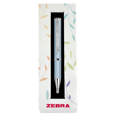 Golyóstoll, 0,24 mm, teleszkópos, babakék tolltest, ZEBRA "SL-F1", kék - Image 5