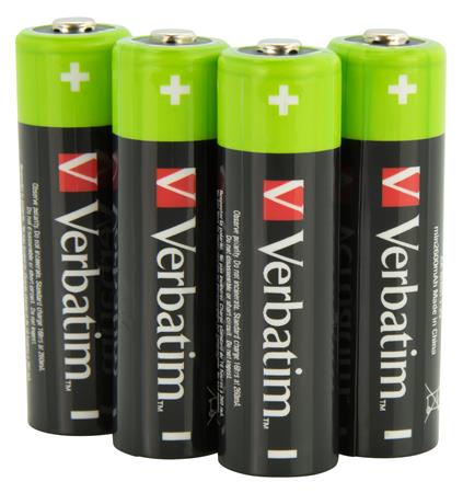 Tölthető elem, AA ceruza, 4x2500 mAh, VERBATIM - Image 2
