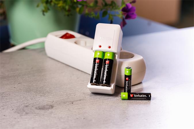 Tölthető elem, AA ceruza, 4x2500 mAh, VERBATIM - Image 4