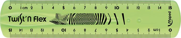 Vonalzó, műanyag, törhetetlen, 15 cm, MAPED "Twist`n Flex" - Image 2